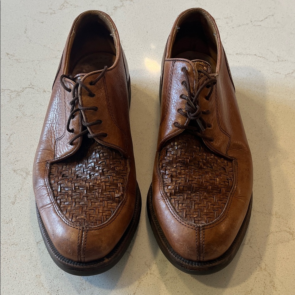 Cole Haan Tan Leather Men's Oxfords - Picture 3 of 5